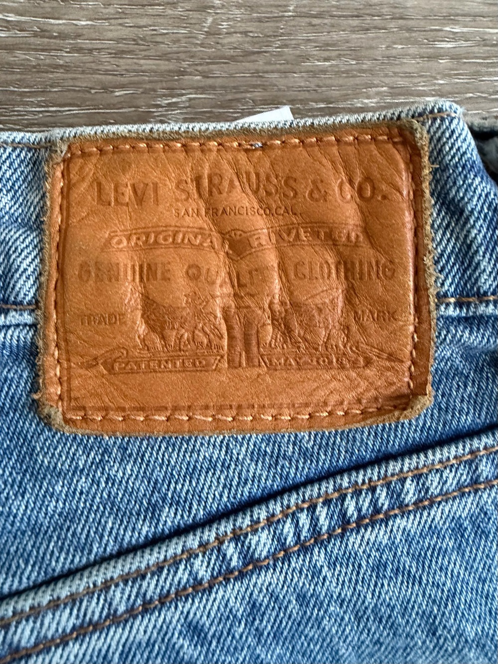Levi's Light Blue Distressed Flare Jeans with Fringe Hem - Picture 5 of 5